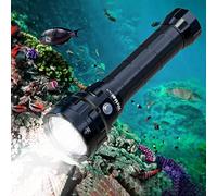 Wurkkos DL70 Antorcha subacuática de buceo, 13000 lúmenes, 4 * XHP50.2 LED, Super brillante, 2*5000 mAh Dispositivo recargable y cargador