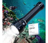 Wurkkos DL70 - Linterna de buceo (13.000 lúmenes, 4 x XHP50.2 LED, linterna subacuática superbrillante, con 2 baterías recargables de 5000 mAh y cargador)