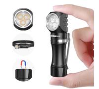 Wurkkos HD10 Linterna Led Recargable, 1200 Lúmenes Super Brillante Mini Linterna, IP68 Impermeable Flashlight de con Magnética para emergencia, camping, aire libre, senderismo-6000K