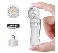 Wurkkos HD10 Mini linterna LED recargable, 1200 lúmenes, linterna pequeña superbrillante, IP68, resistente al agua, con tapa magnética para emergencias, camping, senderismo al aire libre, 6000 K,