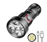 Wurkkos Lampe Torche Led Ultra Puissante,2000 Lumens Blanche LumièRe Rouge 5 ModèLe Rechargeable Edc Super Lumineuse Lampe De Poche Rechargeable,IP68 éTanche Torche Led Puissante Urgences,Le Camping
