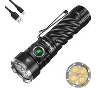Wurkkos Linterna LED Alto Lumen Recargable - TS26S 3100L Súper Brillante con Base Magnética - Aumenta la Corriente Constante 325H Linterna Súper Duradera,Linterna Alto CRI para Acampar y Caminar