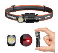 Wurkkos Linterna LED recargable HD12 EDC con imán, minifaro rojo AA de 850 lúmenes, ideal para aventuras en interiores y exteriores, senderismo y acampada (5000 K)