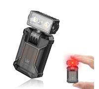 Wurkkos Mini linterna EDC HD04, linterna LED recargable de 750 lúmenes, cabeza giratoria de 180°, modos 3 en 1, foco / inundación/RGB, IPX6 impermeable, función magnética, adecuada para camping