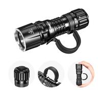 Wurkkos TD07 Linterna táctica, linterna LED extremadamente brillante, 1300 lúmenes, recargable, turbo/estroboscópica, luz momentánea, IP68, resistente al agua, para camping de emergencia