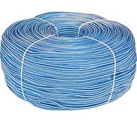 WURKO 094161 - Cuerda trenzada poliester bicolor-azul 5mm bolsa-200 mt.