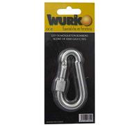 Wurko - Blister mosquetón bombero 12 x 140 mm acero con seguro