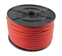 Wurko - Cordón Elástico 8 mm Rojo, Rollo 50 Metros