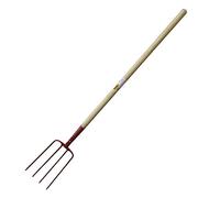 Wurko - Horca Acero 4 Púas Mango Madera