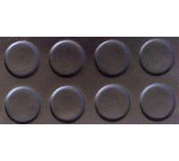 Wurko - Rollo 10 Metros pavimento Goma círculo Negro 1 m x 3 mm