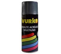Wurko - Spray Pintura Esmalte Acrílica Gris, Bote 400 ml