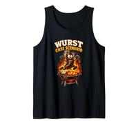 Wurst Case Scenario Funny Saying BBQ Lover Humor Sausage Camiseta sin Mangas
