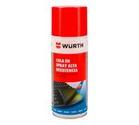 WURTH Cola Adhesiva en Spray 400 ml - Alta Resistencia y Secado Rápido - Adhesivo Transparente para Madera, Tela, Plástico, Espuma y Más