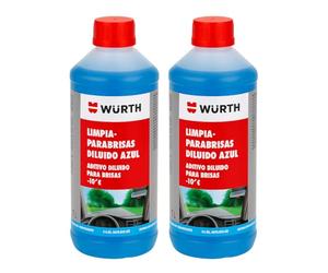 WURTH Limpiaparabrisas Diluido Azul -10 °C - 1 Litro - Anticongelante para Parabrisas Listo para Usar - Aroma Fresco (2)