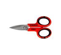 WURTH Tijeras de trabajo profesionales, tijeras electricista de acero inoxidable, corte preciso mango de fibra de vidrio, alta dureza y resistencia L 140 mm