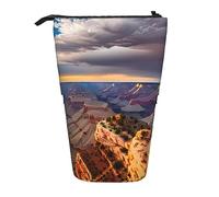 WURTON Beauty Grand Canyon - Estuche telescópico para lápices impresos, versátil bolsa de almacenamiento, oficina y caja de almacenamiento para adultos, Black, Talla única