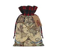 WURTON Bolsa de con diseño de mapa antiguo con diseño de globo terráqueo