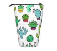 WURTON Bonita funda telescópica con estampado de suculentas, versátil bolsa de almacenamiento, oficina y caja de almacenamiento para adultos