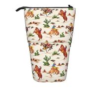 WURTON Cowboy Ride Horse - Estuche telescópico versátil para guardar artículos de papelería, maquillaje, organizador de suministros, Black, Talla única