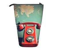 WURTON England UK Retro London - Estuche telescópico para lápices con impresión de teléfono, versátil bolsa de almacenamiento, oficina y caja de almacenamiento para adultos