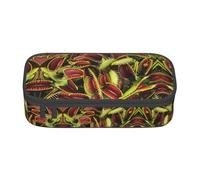WURTON Estuche para lápices con estampado de animales de dibujos animados para niños y niñas, bolsa de gran capacidad, suministros de oficina, Planta carnívora, Talla única