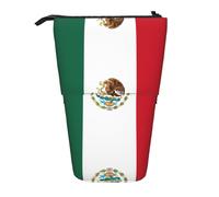 WURTON Estuche telescópico con estampado de la bandera de Senegal para artículos de papelería, almacenamiento de maquillaje de oficina, Bandera de México, One Size