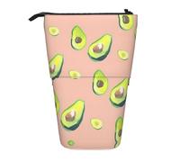 WURTON Estuche telescópico con estampado de tren de monorraíl, bolsa de almacenamiento para suministros de maquillaje, oficina, Muchas imágenes de aguacate, One Size