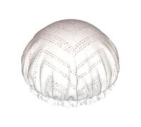 Wurton Gorro de ducha reutilizable con estampado de bonito patrón brillante, suave, para mujer, doble capa impermeable