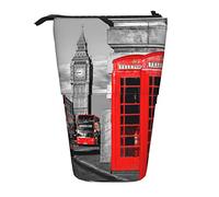 WURTON Inglaterra Reino Unido Londres Teléfono Impresión Lápiz Estuche Telescópico Bolsa de Almacenamiento Bolsa de Almacenamiento Bolsa de Papelería Estuche para Adultos Caja de Almacenamiento