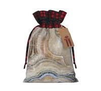 WURTON Onyx Stone - Bolsas de regalo con cordón para envolver dulces de Navidad, suministros de Navidad con estampado azul pálido
