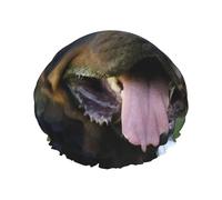 Wurton Rottweiler - Gorro de ducha reutilizable con impresión de papel tapiz respetuoso con el medio ambiente, suave para mujer, doble capa impermeable