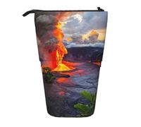 WURTON Spirit of the Lotus - Estuche telescópico para guardar artículos de papelería, almacenamiento de maquillaje de oficina, Volcanes Kilauea, One Size