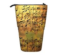 WURTON Spirit of the Lotus - Estuche telescópico para guardar artículos de papelería, almacenamiento de maquillaje de oficina, Nota musical, One Size