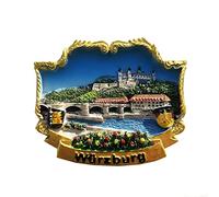 Wurzburg Alemania 3D imán de nevera regalo de recuerdo, resina hecha a mano Wurzburg refrigerador imán hogar y cocina decoración colección