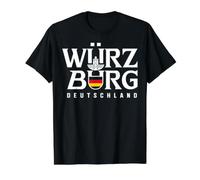 Wurzburgo, Alemania: Travel City Adventure Camiseta gráfica económica, Hombre, Negro, M
