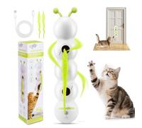 Wusel Gusano Gato Juguete con Ventosa, Inalámbrico Smart Motion Wuselworm Interactivo Juguete para Gato Montado en Pared y Ventana Juguete para Gatos de Apartamento aburridos