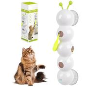 Wusel Gusano Gato Juguete Interactivo Juguete para Gato Juguete Interactivo Wuselworm Ventosa Inteligente para Gatos Eléctrico Irrito de Gusano Pared Ventana Montado Gato Juguete con Cola Pelziger