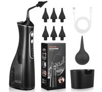 Wush Limpiador de cerumen, limpiador de oídos eléctrico, ducha para adultos, limpieza de oídos recargable con 4 modos de presión, 6 almohadillas para los oídos IPX7 impermeables, enjuague