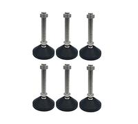WUSHADEHANS Patas Ajustables, Patas para Muebles, Riel Deslizante for nivelación de Muebles con Varilla roscada, 6 Piezas, Pata niveladora de Mesa Antideslizante, nivelador Ajustable(80*M8*100mm)