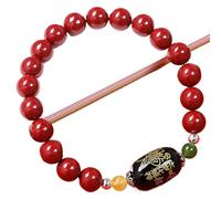 WUSHADEHANS Pulsera de Cristal, Pulsera de Cuentas Mala ágata Negra, talismán Tai SUI for Amuleto, Pulsera Cristal Reiki
