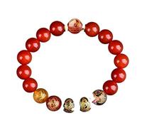 WUSHADEHANS Pulsera de Cristal, Pulsera de Piedra Natural Buda Dios la Pulsera oración Budista Mala Cuentas