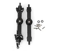 WUSHIER Vorder- und Heckgetriebebausatz für MN D90 MN - 91 FJ - 45 Militärlastwagenmodell, Upgrade-Kit für RC-Getriebe aus Aluminiumlegierung mit Dichtungsringen und Schrauben für RC (Negro MN-009BL)