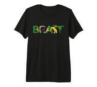 Wushu Kárate Ju-Jutsu Kung-Fu Brasil Bandera Capoeira Camiseta Premium
