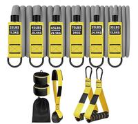 Wusideday Bandas De Ejercicio Resistentes | Bandas De Asistencia Ajustables para Dominadas - Dispositivos De Fortalecimiento De 136 Kg con Correas para Tobillos, Equipo De Gimnasio En Casa Resistente