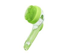 Wusideday Cepillo de lavado para perros con dispensador de jabón, cepillo de baño de silicona y masaje para champú