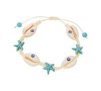 Wusideday Pulsera de concha | Tobillera ajustable impermeable estilo bohemio | Moda para mujer, productos elegantes hechos a mano para festivales, cruceros, fiestas, Refer to description, Concha