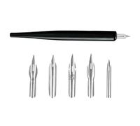 WUSJCOF 1 Set de Pluma de Caligrafía, Portaplumas, Pluma de Caligrafía, Pluma de Dibujo, Pluma de Inmersión para Artistas, Pluma Estilográfica, Escribir Tarjetas de Felicitación (Negro)