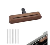 WUSJCOF 1 Unidad Difusor de Aromas para Coche con 5 Almohadillas de Recambio, Ambientador de Madera para Interior de Vehículo, Ideal para Crear un Aroma Personalizado (Sin Aceite)