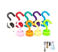 WUSJCOF 10 Piezas Mini Imanes Fuertes con Gancho, Lindos Ganchos Magnéticos de Neodimio para Oficina, Aula, Crucero, Cocina y Nevera