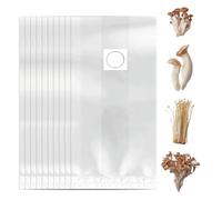 WUSJCOF 10 unidades Bolsa de Cultivo de Setas, Bolsas Duraderas con Filtro, Resistentes y Fuertes, para Hongos y Granos (32 x 50 cm)